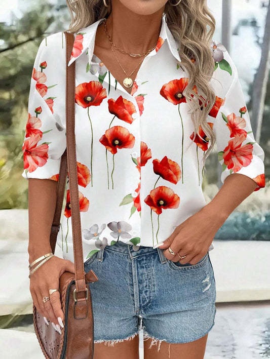 More Clothing Floral Collared Shirt – Perfect for Any Occasion